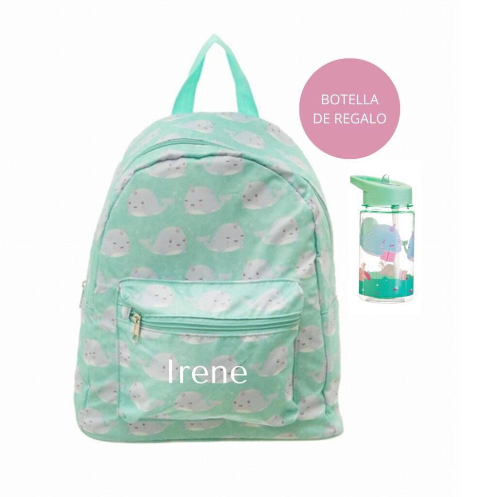 Mochila personalizable Alma narwhal Sass & Belle