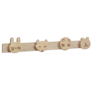 Perchero de madera animales
