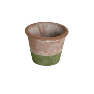 Maceta de barro verde