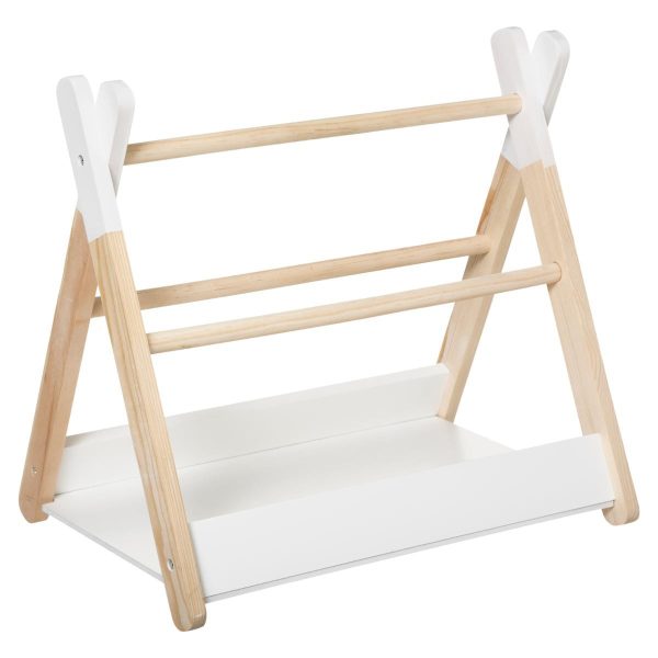 Librería tipi con puntas blancas