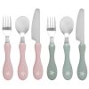 Set de 12 cubiertos estrella rosa y mint