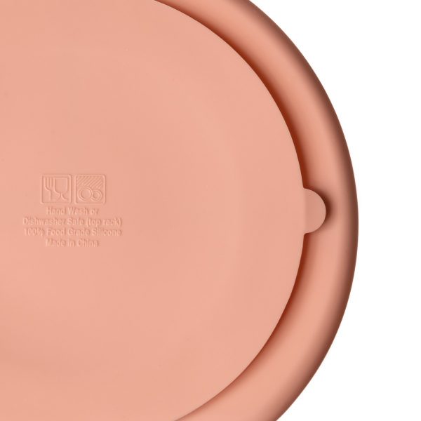 Plato de silicona con ventosa blush Mundo Petit