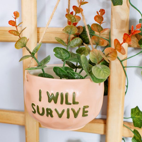 Macetero colgante ¨I will survive¨ Sass & Belle