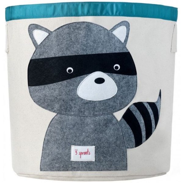 Cesta para guardar juguetes mapache 3Sprouts