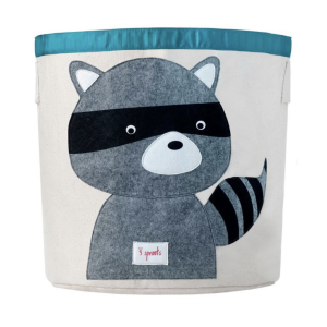 Cesta para guardar juguetes mapache 3Sprouts