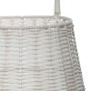 Cesta con ruedas tipo rattan blanca