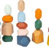 Set de 18 piedras de madera para apilar Waldorf