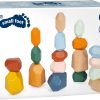 Set de 18 piedras de madera para apilar Waldorf