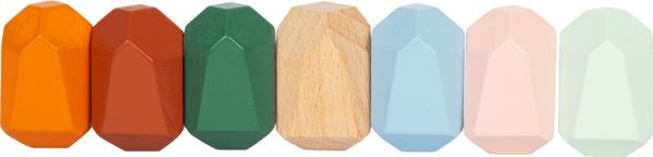 Set de 18 piedras de madera para apilar Waldorf