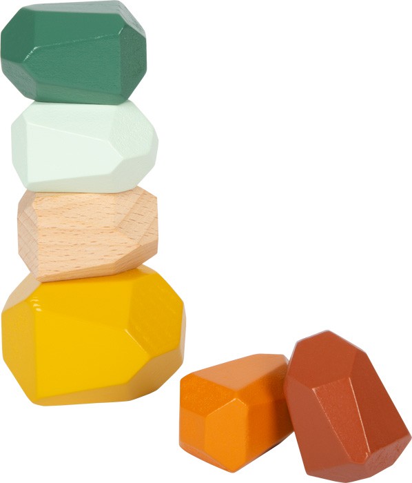 Set de 18 piedras de madera para apilar Waldorf