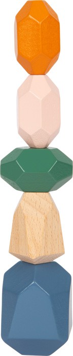 Set de 18 piedras de madera para apilar Waldorf