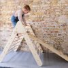 Triángulo Pikler con rampa de escalada y tobogán plegable