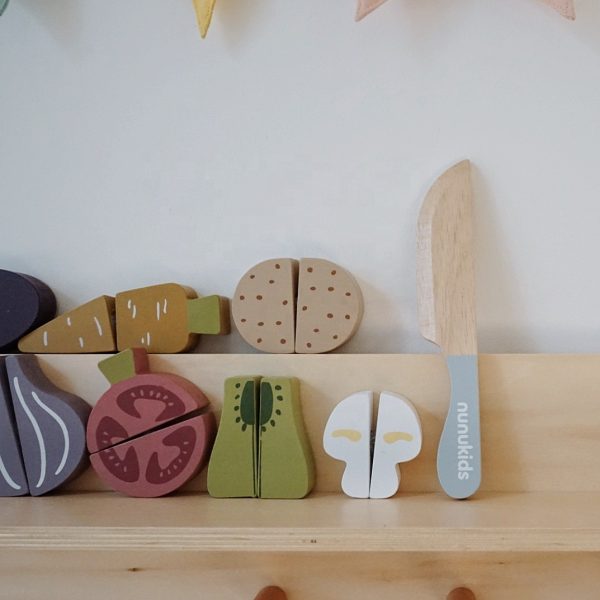 Verduras para cortar con tabla y cuchillo