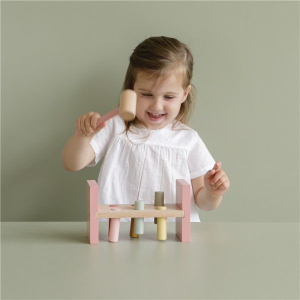 Banco para martillar rosa Little Dutch