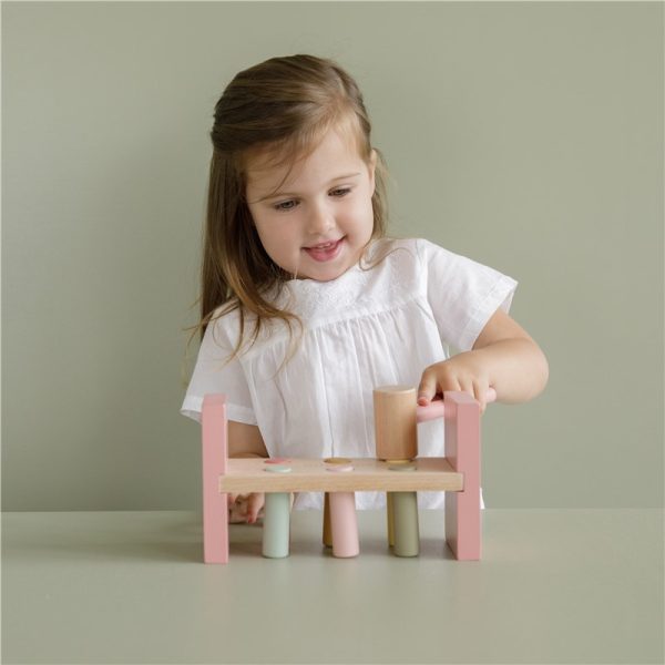 Banco para martillar rosa Little Dutch
