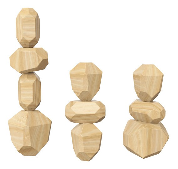 Set de 16 piedras de equilibrio Montessori