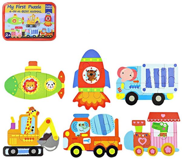 Set de 6 puzzles: Mis primeros puzzles animales y transporte