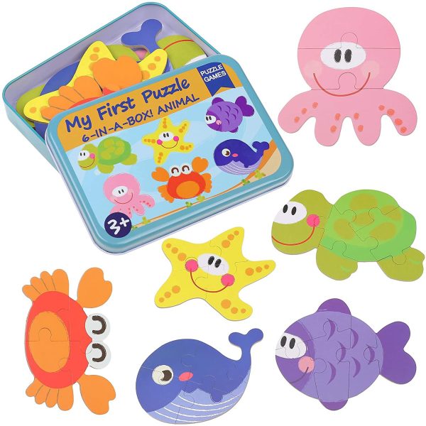 Set de 6 puzzles: Mis primeros puzzles animales marinos