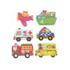 Set de 6 puzzles: Mis primeros puzzles animales y vehículos de emergencia