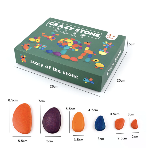 Set de 36 piedras de colores