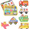 Set de 6 puzzles: Mis primeros puzzles animales y vehículos de emergencia