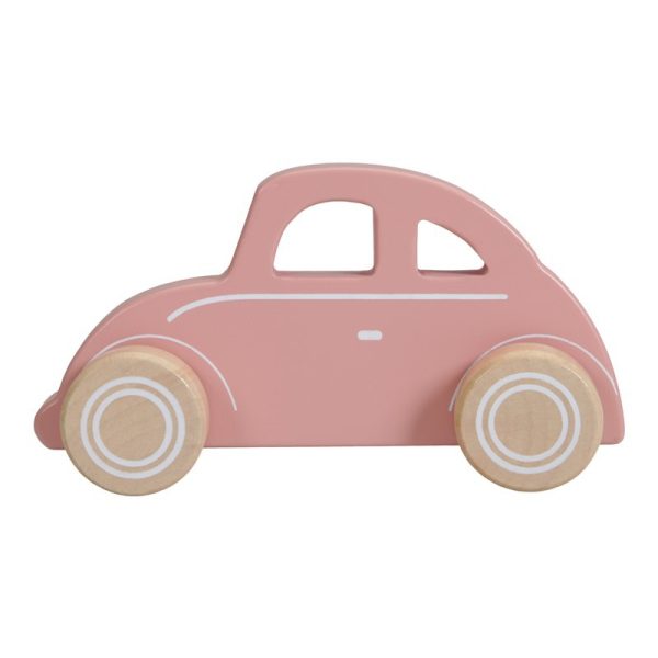 Coche de madera rosa Little Dutch