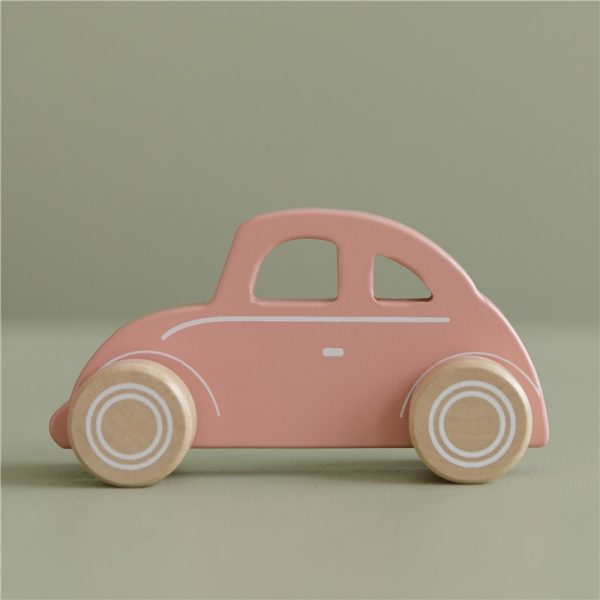 Coche de madera rosa Little Dutch