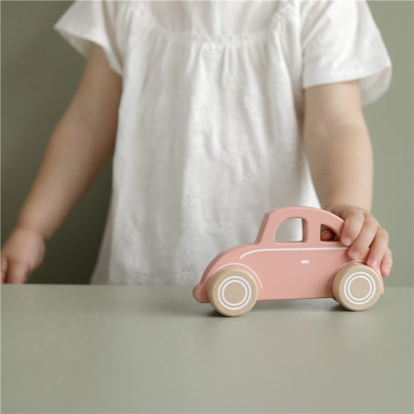 Coche de madera rosa Little Dutch