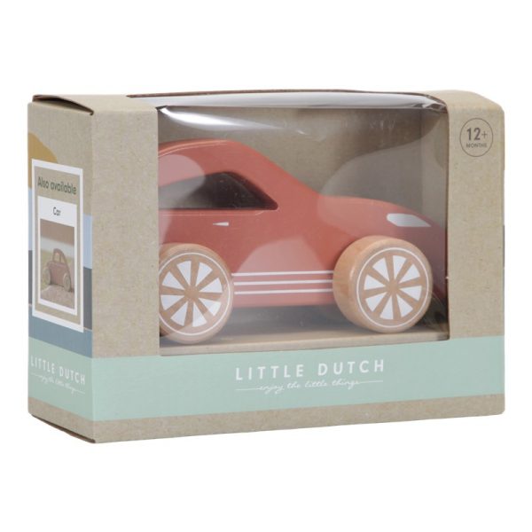 Coche deportivo de madera color teja Little Dutch