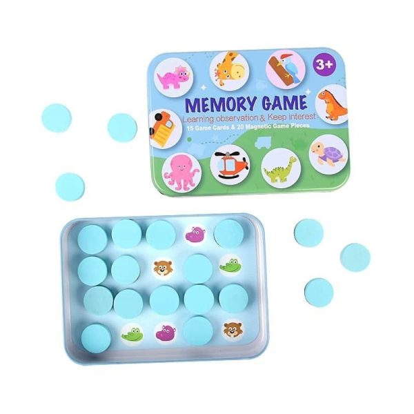 Juego de observación y memoria azul