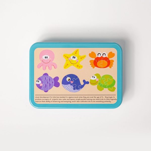 Set de 6 puzzles: Mis primeros puzzles animales marinos