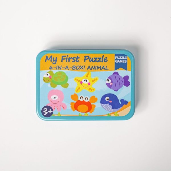 Set de 6 puzzles: Mis primeros puzzles animales marinos