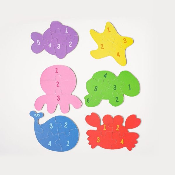 Set de 6 puzzles: Mis primeros puzzles animales marinos