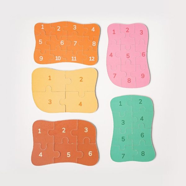 Caja con 5 puzzles wild animals