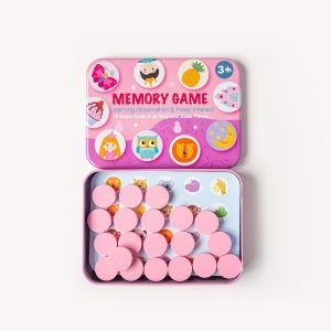 Juego de observación y memoria rosa