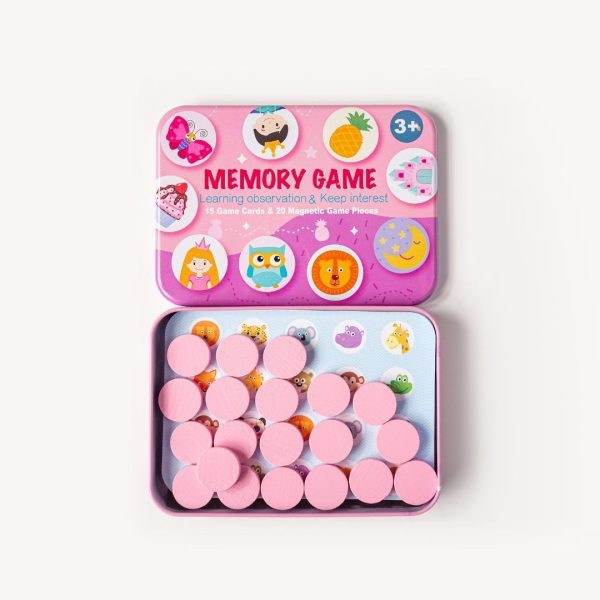 Juego de observación y memoria rosa