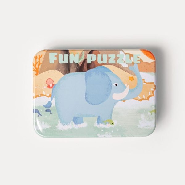 Caja con 5 puzzles animales del safari