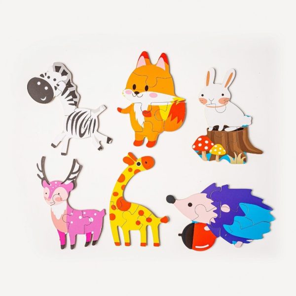 Set de 6 puzzles: Mis primeros puzzles animales de la sabana