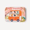 Caja con 5 puzzles transportes