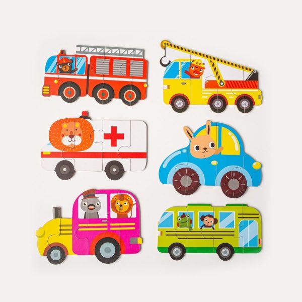 Set de 6 puzzles: Mis primeros puzzles animales y transportes