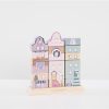 Bloques edificios rosa Little Dutch