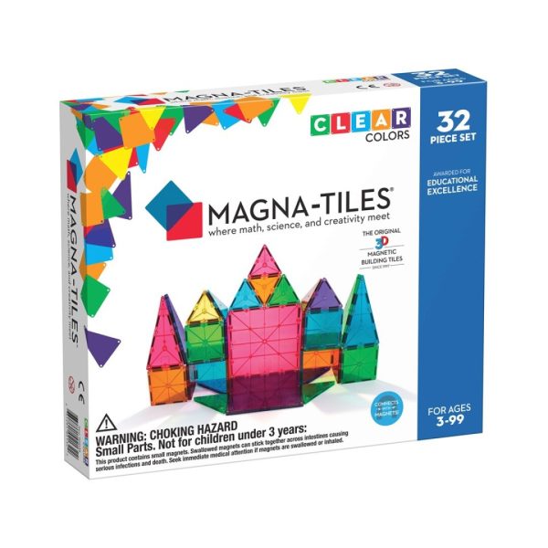 Magna Tiles 32 piezas de construcción magnéticas