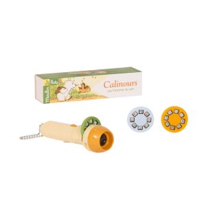 Linterna proyector de historias con 3 discos el osito Calinours