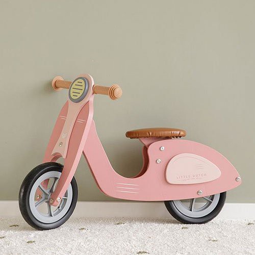 Scooter madera rosa Little Dutch
