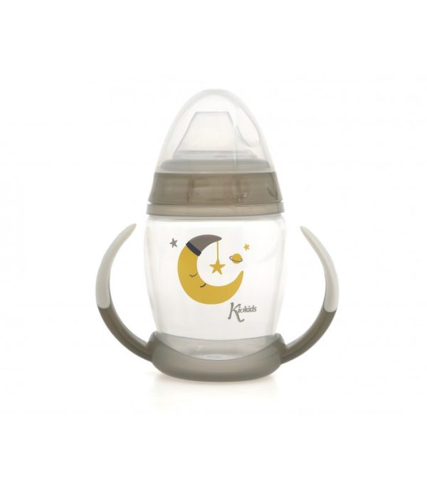 Taza de aprendizaje 270 ml brilla en la oscuridad gris