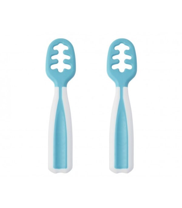 Pack de 2 cucharas de aprendizaje azul