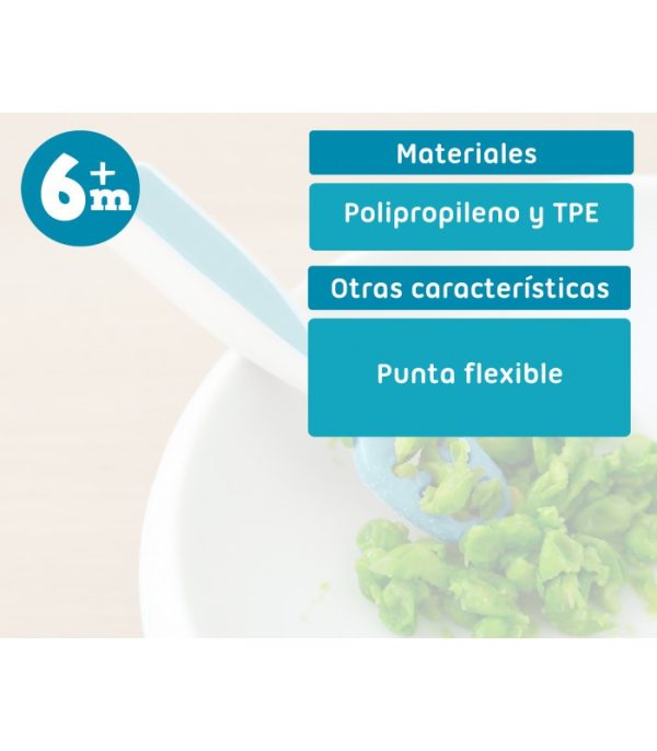Pack de 2 cucharas de aprendizaje azul