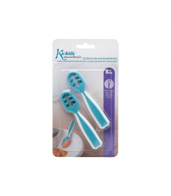 Pack de 2 cucharas de aprendizaje azul