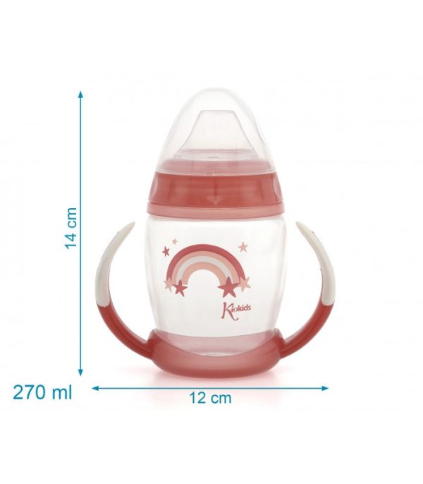 Taza de aprendizaje 270 ml brilla en la oscuridad rosa