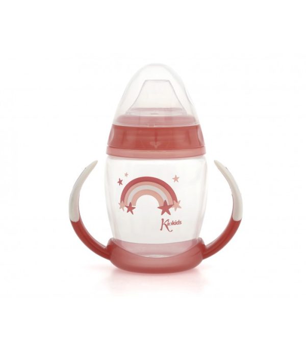 Taza de aprendizaje 270 ml brilla en la oscuridad rosa